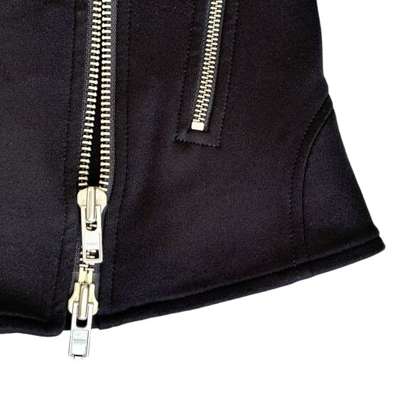 EUC Theory Asymmetrical Black Moto‎ Jacket Zippers Size 0 Pockets - Picture 6 of 10